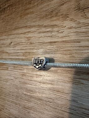 Sterling Silver 'Best Mom’ Heart Bead